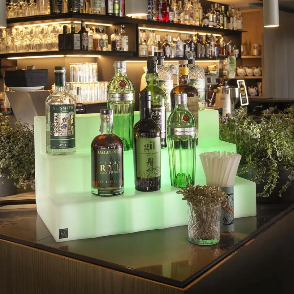 Flaschenaussteller mit drei Stufen Made in Italy - Capo Viadurini