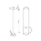 Solar-LED-Strahler für den Außenbereich aus weißem oder mattschwarzem Aluminium - Agorio Viadurini