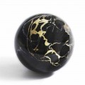Sphere Briefbeschwerer aus glänzend schwarzem Portoro Marmor Made in Italy Qualität - Sphere