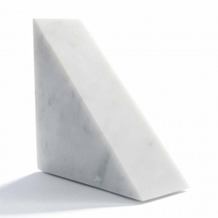 Moderne weiße Carrara Marmor Buchstütze Made in Italy - Tria Viadurini