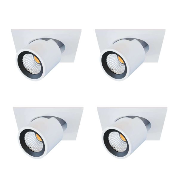Led-projektor-deckenlampe aus weißem oder schwarzem aluminium 4 stück - etruskisch