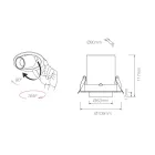 Fotoprojektor Innen verstellbare LED-Deckenleuchte aus Aluminium - Etruskisch Viadurini