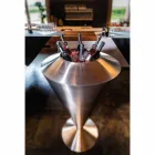 Moderner Boden Frappeuse in Stahl Satin Finish Made in Italy - Astana Viadurini