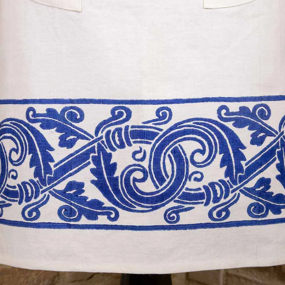 Italienische handgefertigte Leinenschürze One Piece - Marken Viadurini