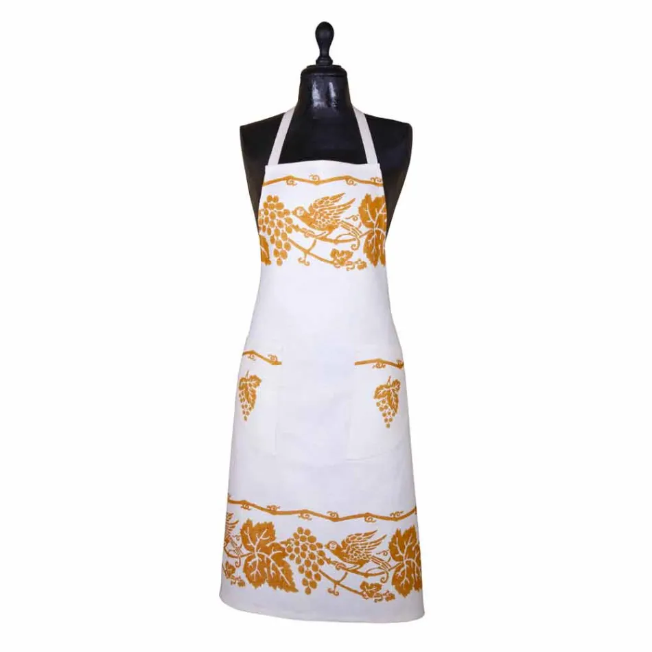 Italienische handgefertigte Leinenschürze One Piece - Marken Viadurini