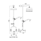 Duschgruppe mit Messingstange Vintage Made in Italy – Katerina Viadurini