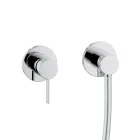 Duschgruppe Duschkopf und Gleitstange runde oder quadratische Rosette - Erkole Viadurini