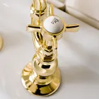 Vintage-Design-Brückenwaschbeckengruppe aus Messing, hergestellt in Italien – Katerina Viadurini