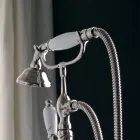 Bodenstehende Badewanneneinheit mit Handtuchhalter und Handbrause Made in Italy - Turin Viadurini