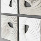Dekorative Wandinstallation in modernem Design in Weiß und Grau - Bossy Viadurini