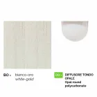 Weiße Aluminium Wandlampe hergestellt in Italien, Anusca Viadurini