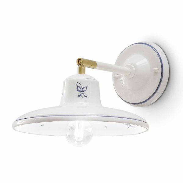 Handbemalte vintage wandlampe aus keramik - como