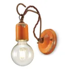 Industrielle handwerkliche Wandlampe aus Eisen und Keramik - Vintage Viadurini