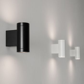 Design-Außenwandleuchte aus weißem oder schwarzem Aluminium - Leopida