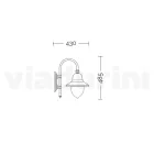 Vintage-Außenwandleuchte aus Aluminium, hergestellt in Italien – Cassandra Viadurini