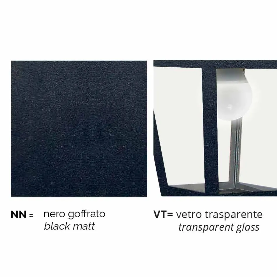 Aluminiumgartenwandlampe hergestellt in Italien, Aquilina Viadurini