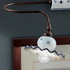 Country Handverzierte Wandleuchte aus Keramik - Rom Viadurini