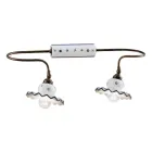 Country Handverzierte Wandleuchte aus Keramik - Rom Viadurini