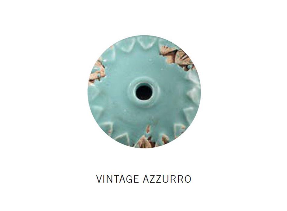 Wandleuchte aus Eisen und industrieller handgefertigter Keramik - Urban Viadurini