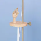 Design Stehleuchte aus Stahl, Esche und Messing Made in Italy - Pitulla Viadurini