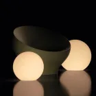 Kugellampe aus alabasterfarbenem Polyethylen, hergestellt in Italien - Calipso Viadurini