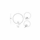 Kugelkugel- / Tischleuchte Slide Globo weiß hell made in Italy Viadurini