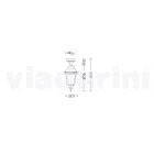 Gartendeckenleuchte aus Aluminium, hergestellt in Italien, Aquilina Viadurini