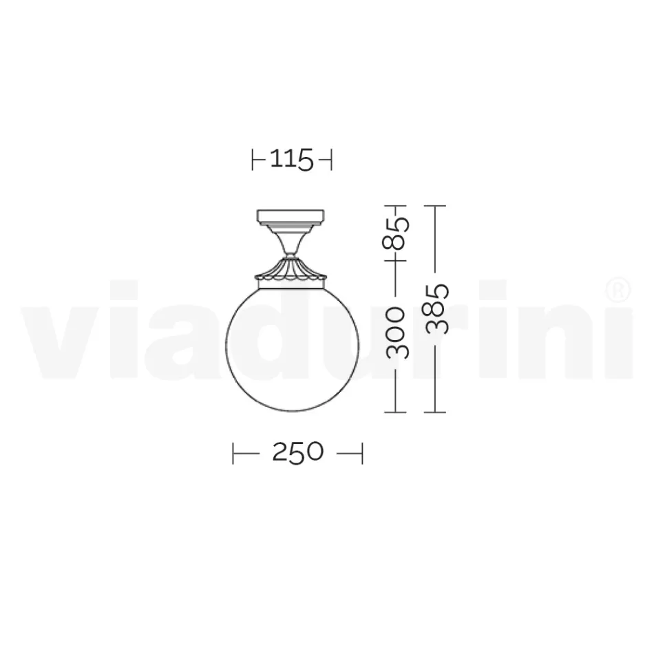 Deckenleuchte aus Acryl und schwarzem Aluminium Made in Italy - Trovanero Viadurini