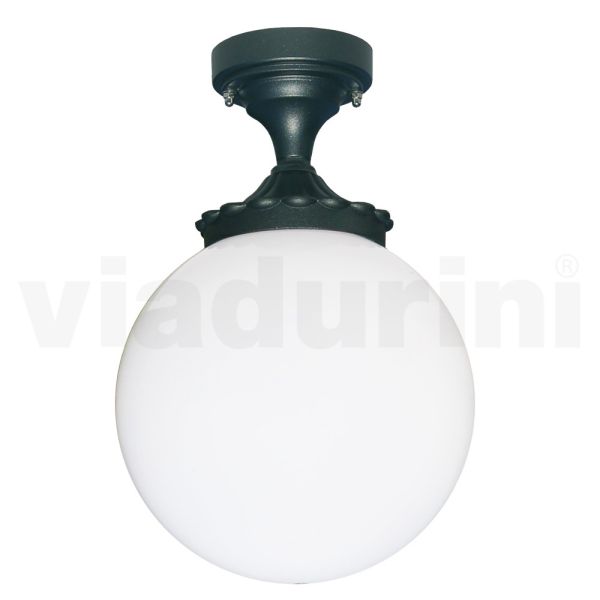 Deckenleuchte aus aluminium und opalacryl made in italy - trovaantracite