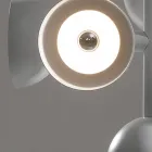 Pendelleuchte 16 Lichter Design in Weiß oder Schwarz -Celio Aluminium Viadurini