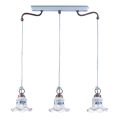 Pendelleuchte 3 Lichter Vintage Handgefertigtes Eisen und Keramik - Chieti