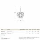 Pendelleuchte 30 Gläser auf den Kopf Sauvignon Viadurini