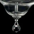 Pendelleuchte mit 3 Leuchten in Glas und Ivy Kristall, hergestellt in Italien Viadurini