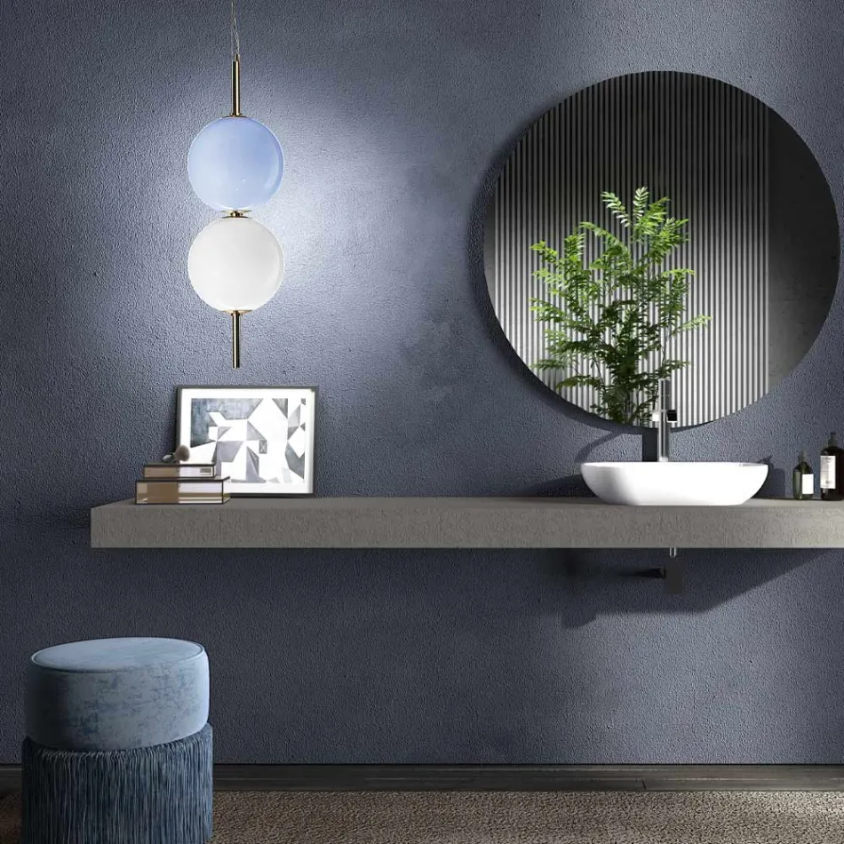 Handgefertigte Pendelleuchte aus mundgeblasenem Venedig-Glas - Jupiter Viadurini