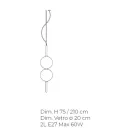 Handgefertigte Pendelleuchte aus mundgeblasenem Venedig-Glas - Jupiter Viadurini