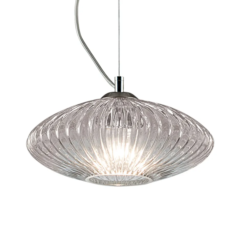 Handgefertigte Hängelampe aus mundgeblasenem Glas in Venedig - Dafne Viadurini