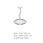 Handgefertigte Hängelampe aus mundgeblasenem Glas in Venedig - Dafne Viadurini