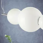 Handgefertigte Pendelleuchte aus geschichtetem venezianischem Glas - Jupiter Viadurini