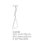 Handgefertigte venezianische Hängelampe aus mundgeblasenem Glas - Chrystal Viadurini