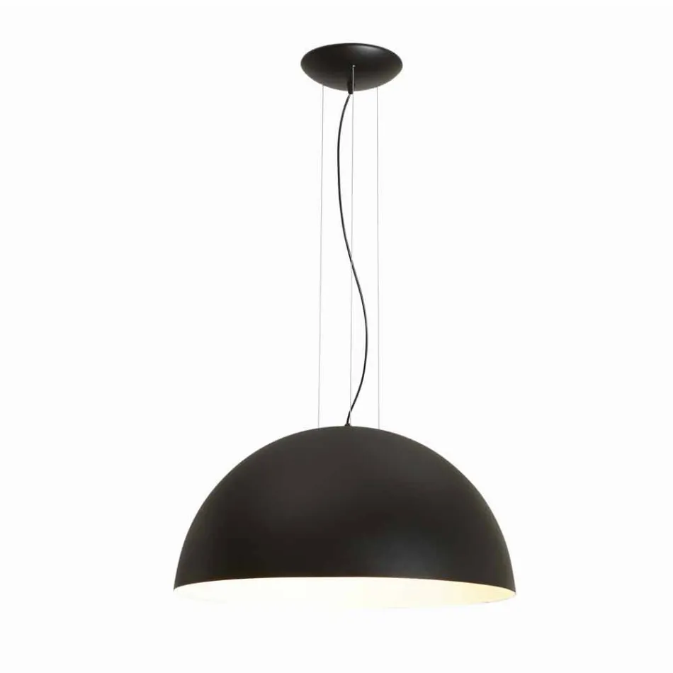 Zweifarbige Pendelleuchte aus Stahl Ø40x H20x L.cavo100cm, Luce Viadurini