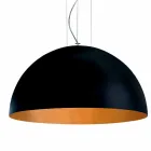 Zweifarbige Pendelleuchte aus Stahl Ø40x H20x L.cavo100cm, Luce Viadurini