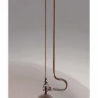 Hängelampe Kanten Messing und Weißglas Viadurini