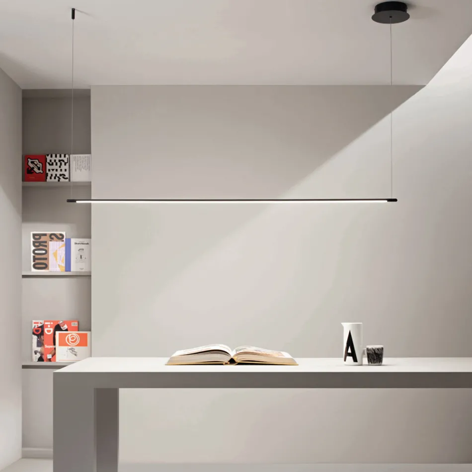 Pendelleuchte mit LED-Licht und längenverstellbaren Kabeln - Orange Viadurini