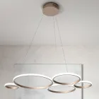 Design Pendelleuchte für Wohnzimmer in Silber oder Gold Metall - Olimpo Viadurini