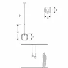 Design Hängelampe aus glänzendem Metall Made in Italy - Donatina Viadurini