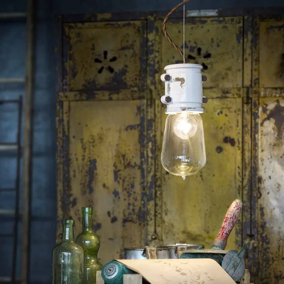 Handgearbeitete Urban Design Pendelleuchte Edith Ferroluce Viadurini