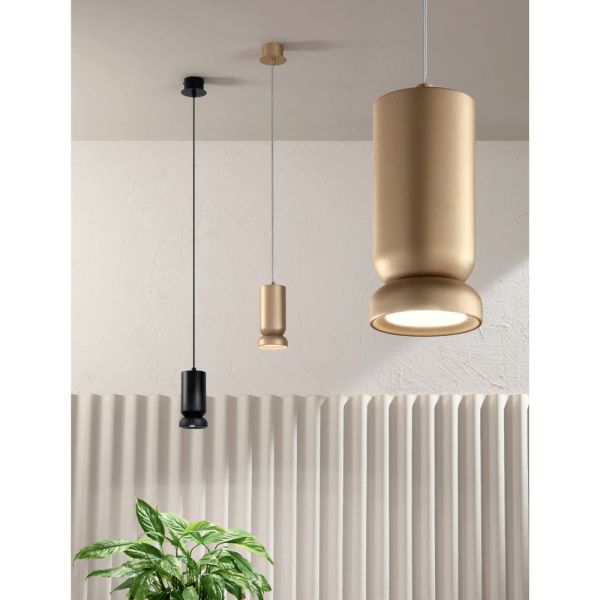 Hängeleuchte aus pulverbeschichtetem aluminium und verstellbarem kabel – buxus
