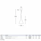 Lampe Zementsuspension Funnel Aldo Bernardi Viadurini