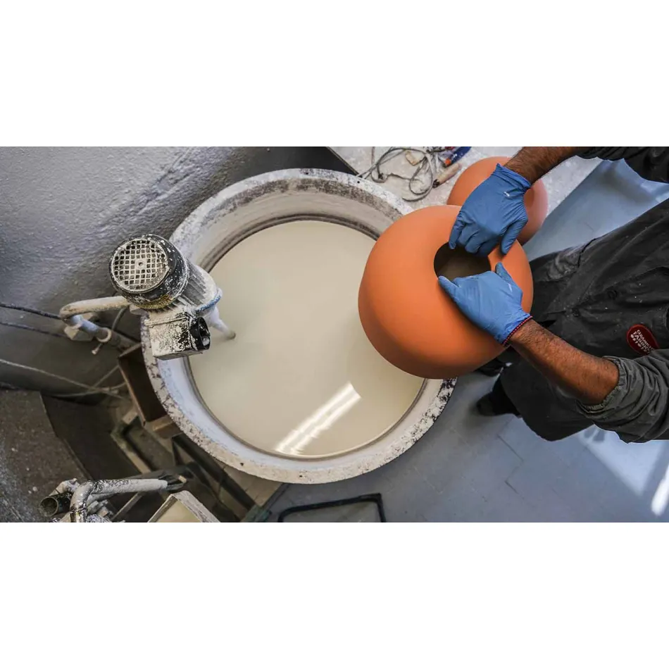 Hängelampe aus farbiger Keramik Made in Italy - Ferroluce Bellota Viadurini