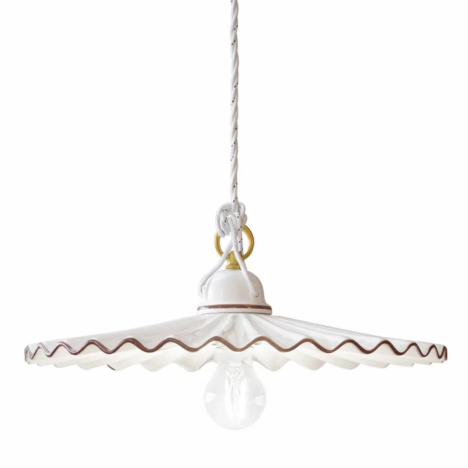 Pendelleuchte aus Keramik von Ferroluce L'Aquila Viadurini